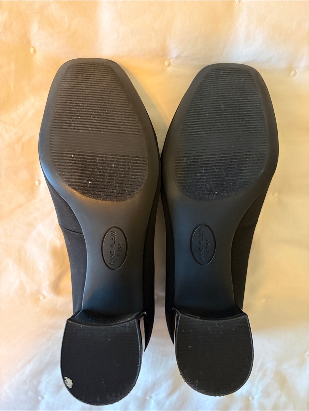 Anne Klein “I flex” Black Square-Toe Loafers with Decorative Buckle - Picture 9 of 12